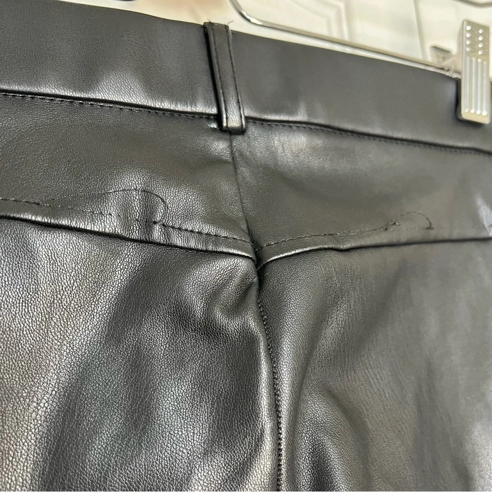 Black Faux Leather Pants - Picture 6 of 6